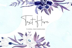 Elegant hand drawn floral background design