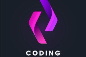 Flat code logo collection