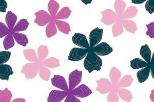 Floral seamless texture with flowers
