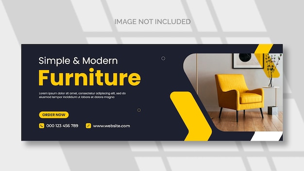 Furniture facebook cover and web banner template