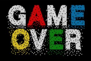 Game over typography for print t shirt