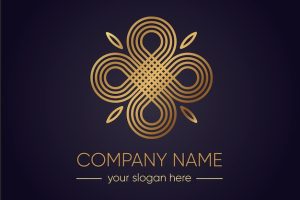 Golden elegant business logo template