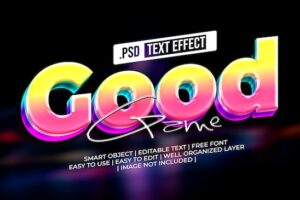 Good game text style effect