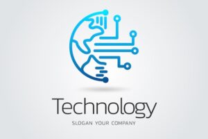 Gradient abstract technology company logotype