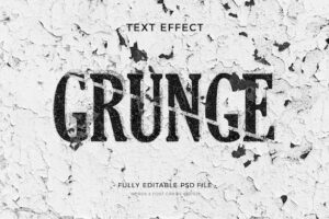 Grunge text effect design