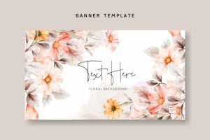 Hand drawing elegant watercolor floral background