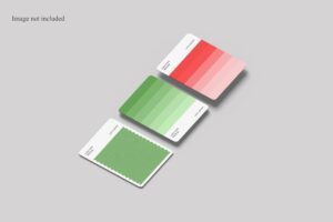 Isometric color card mockup