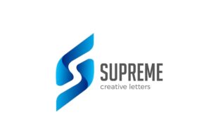 Letter s logo. negative space style. corporate business emblem logotype.