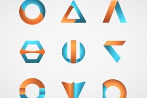 Logo ollection of abstract shapes