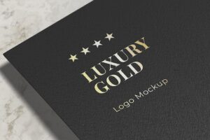 Luxury gold logo mockup