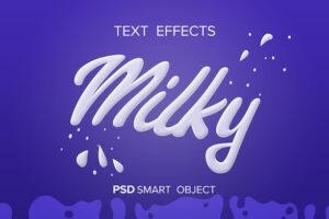 Milk liquid text effect