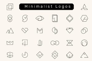 Minimal logo designs set