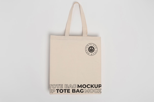 Minimalistic tote bag mockup