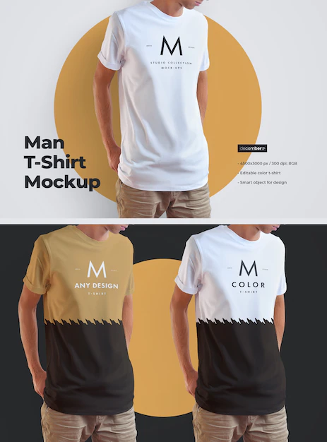 Mockup long t-shirts for men