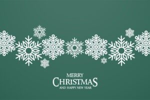 Modern christmas background with white snowflakes