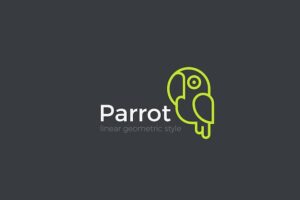 Parrot home pets logo abstract design.