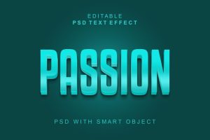 Passion 3d text effect
