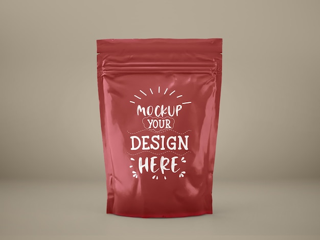 Plastic bag, foil pouch bag packaging. package for branding and identity.
