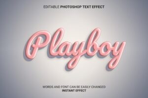 Playboy text effect editable