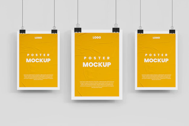 Poster mockup isolated