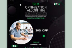 Seo solutions squared flyer template