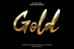 Shining gold text effect
