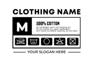 Shirt or clothing tag design template