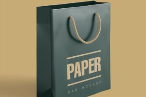 Shopping paper bag mockup