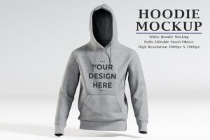 Showcase of hoodie mockup isolated