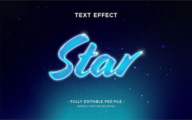 Star text effect
