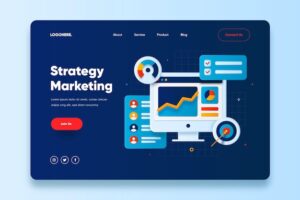 Strategy marketing landing page template
