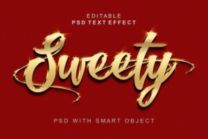 Sweety 3d text style effect