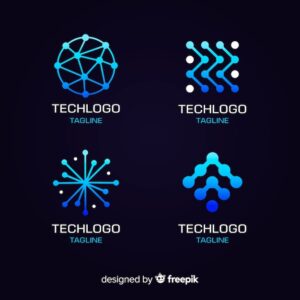 Technology logo collection gradient style