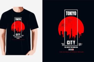 Tokyo tshirt and apparel design premium