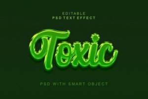 Toxic 3d text effect