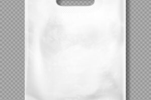 Vector mockup of white plastic bag