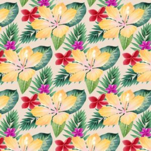 Watercolor hawaiian shirt pattern design