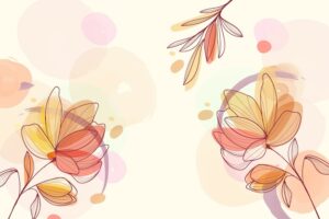 Watercolor natural floral background