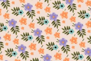 Watercolor small flowers pattern design