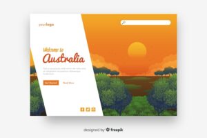 Welcome to australia landing page template
