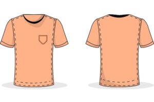 White shirt for template front and back