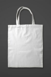 White tote bag isolated
