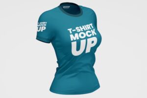 Womens slim-fit t-shirt mockup