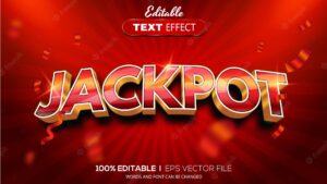 3d jackpot text effect editable text effect