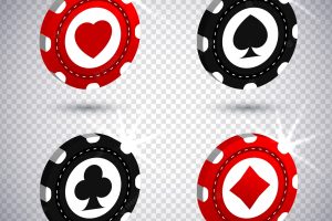 3d poker chips realistic style