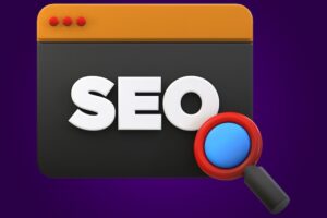 3d rendering seo icon - searching