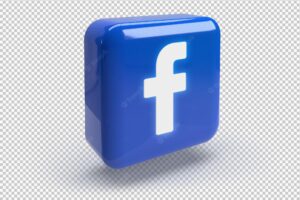 3d rounded square with glossy facebook logo
