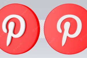 3d social media pinterest icon