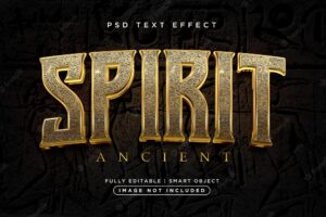 3d style spirit text effect