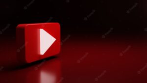 3d youtube logo icon high quality render